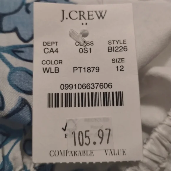 NWT J CREW Square Neck Off Shoulder Midi Dress Size 12